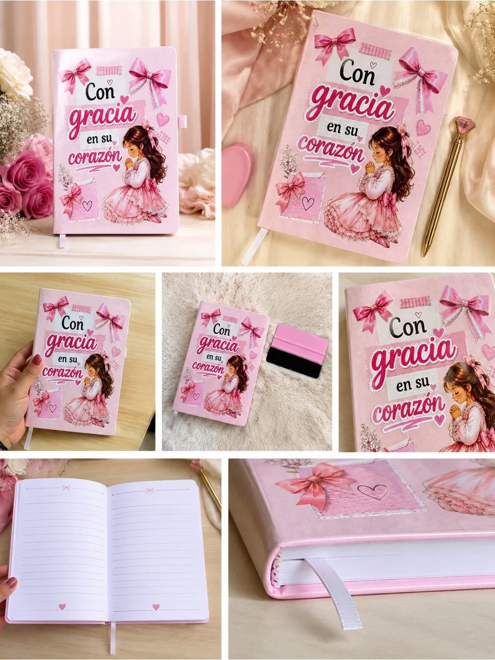 Pink Spanish Gratitude Journal - 